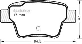 set placute frana,frana disc