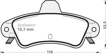 set placute frana,frana disc