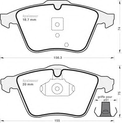 set placute frana,frana disc