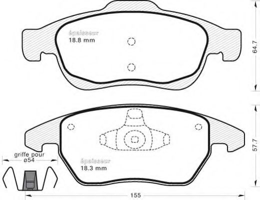 set placute frana,frana disc