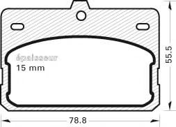 set placute frana,frana disc