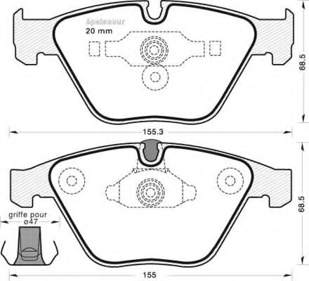 set placute frana,frana disc