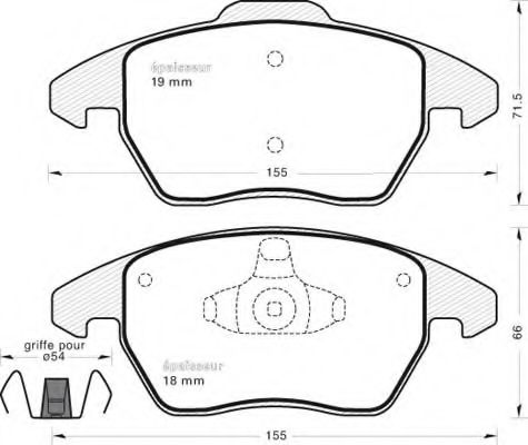 set placute frana,frana disc