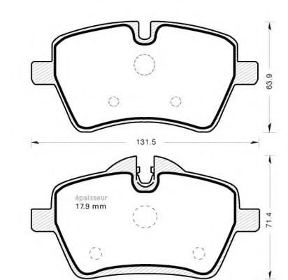 set placute frana,frana disc