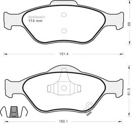 set placute frana,frana disc