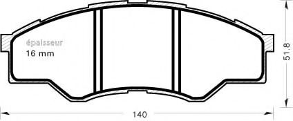 set placute frana,frana disc