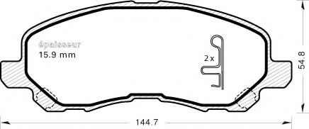 set placute frana,frana disc