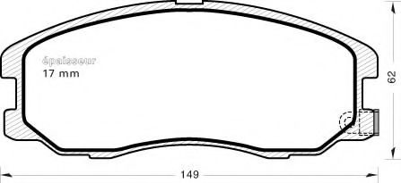 set placute frana,frana disc