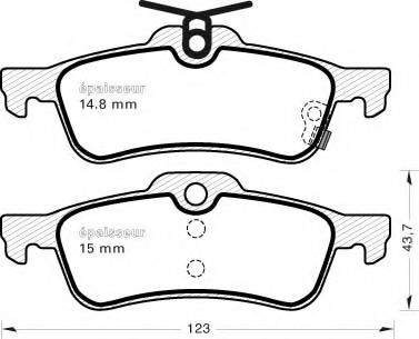 set placute frana,frana disc