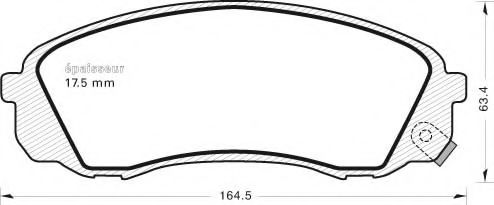 set placute frana,frana disc