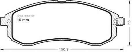 set placute frana,frana disc