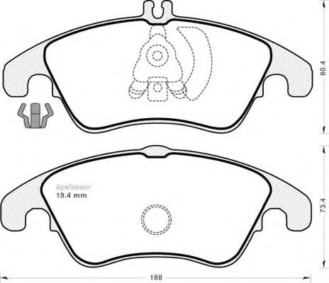 set placute frana,frana disc