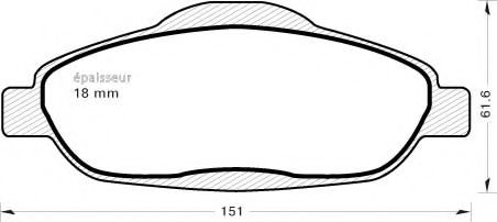 set placute frana,frana disc