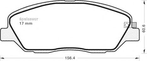 set placute frana,frana disc