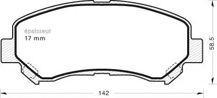 set placute frana,frana disc