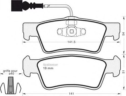 set placute frana,frana disc