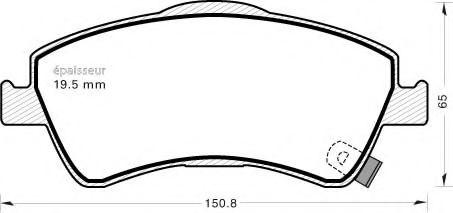 set placute frana,frana disc