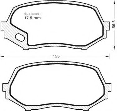 set placute frana,frana disc