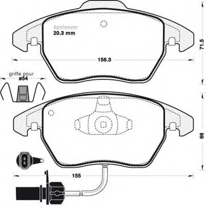 set placute frana,frana disc