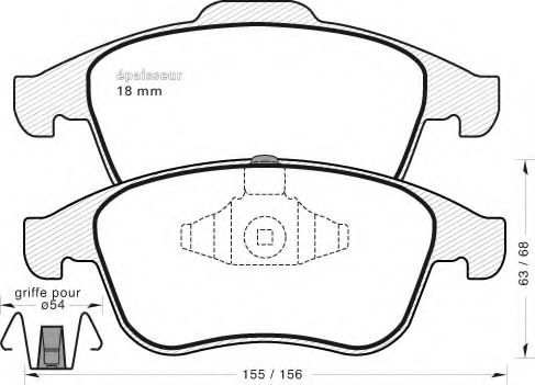 set placute frana,frana disc