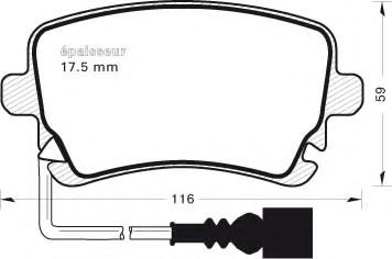 set placute frana,frana disc