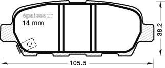 set placute frana,frana disc