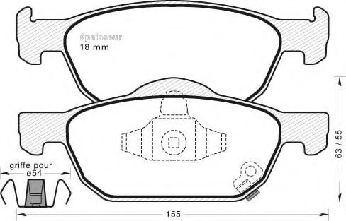 set placute frana,frana disc