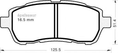 set placute frana,frana disc