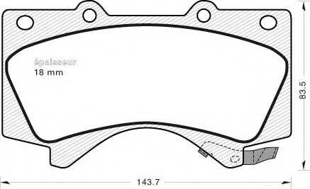 set placute frana,frana disc