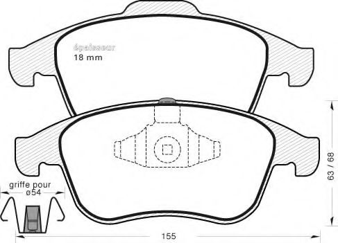 set placute frana,frana disc