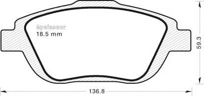 set placute frana,frana disc