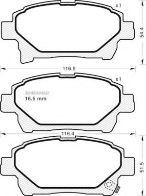 set placute frana,frana disc