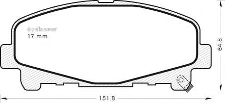 set placute frana,frana disc