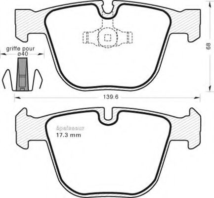 set placute frana,frana disc