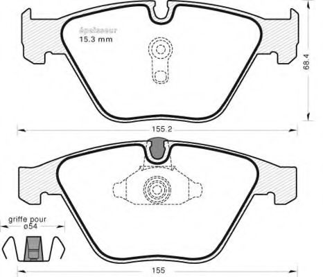 set placute frana,frana disc