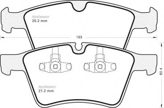 set placute frana,frana disc