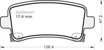 set placute frana,frana disc