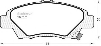 set placute frana,frana disc