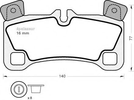 set placute frana,frana disc