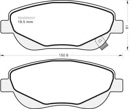 set placute frana,frana disc