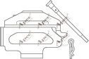 Set accesorii, placute de frana