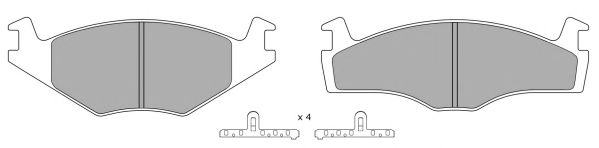 set placute frana,frana disc