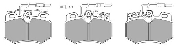 set placute frana,frana disc