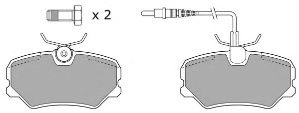 set placute frana,frana disc