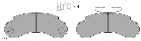 set placute frana,frana disc