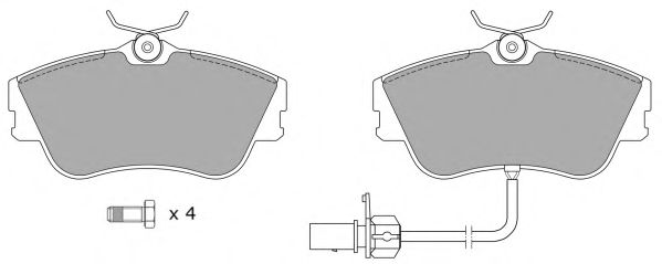 set placute frana,frana disc