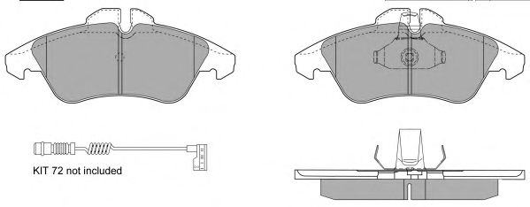 set placute frana,frana disc