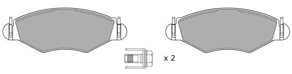 set placute frana,frana disc