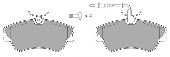 set placute frana,frana disc