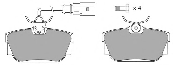 set placute frana,frana disc